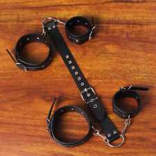 PU Leder Handschellen Mit Armfesseln Harness Restraint Gürtel Fetisch Bondage SM