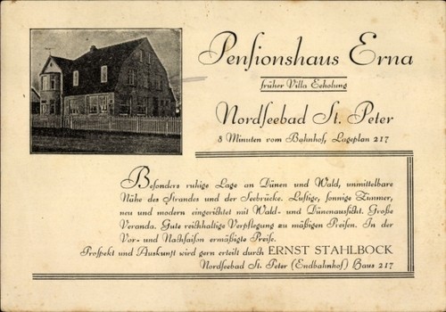Nordseebad sankt peter - ak,