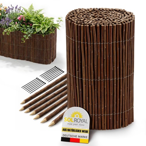 Beeteinfassung weide - beeteinfassung,