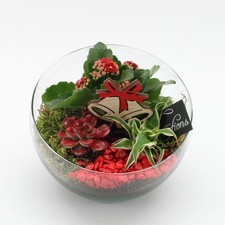 Dekorationskomposition im Glas