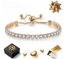 Kristall Armband Damen Vergoldet Swarovski  Luxus Schmuck Geschenk Idee Premium