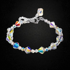 Filigranes Design Armband Bunt Schillernde Kristall Anhänger Damen Modeschmuck