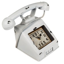 Tischuhr metall telefon - metall, mit