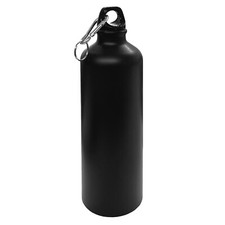 Aluminium Trinkflasche 0,75 L mit Karabiner Alu Wasserflasche Sportflasche