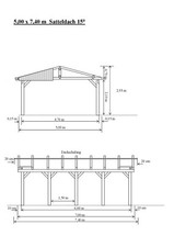 Carport 5,00 x 7,40 m