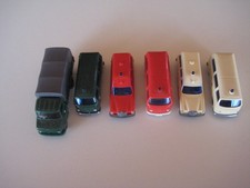 Wiking 1:87 Einsatzfahrzeuge, 3 x VW Bus, 2 x Mercedes Benz Kombi,1 x Opel Blitz