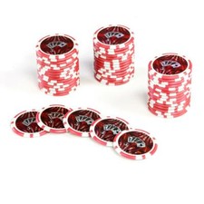 50 Poker-Chips Wert 5 rot