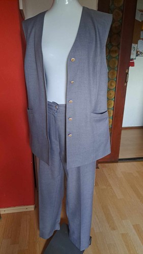Anzug hose mit weste - hose, grau
