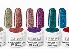 Exklusiv Glitter UV Gel Set 9 Farben – Hochpigmentiert Fullcover Nailart 5ml