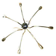 50er 60er Königlampe Deckenlampe Messing Sputnik Lampe Tüten Hängelampe Spinne