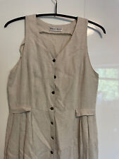 romantisches Designer Leinen Kleid von Margit Menia in Gr. 40