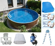 Stahlwandpool Holzoptik 4,60 x