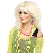 Bunte Neon Ohrringe 70er Jahre Ohrschmuck Hippie Modeschmuck Disco Damenohrringe