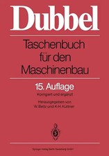 Dubbel: Taschenbuch für den Maschinenbau ZUSTAND SEHR GUT