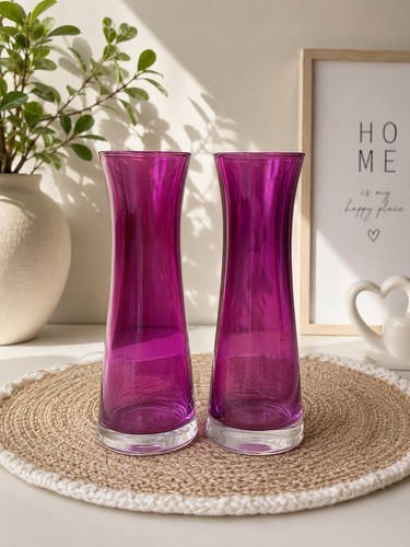 Lilafarbene glasvasen - 2,