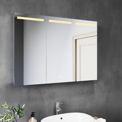 Edelstahl spiegelschrank mit - edelstahl,