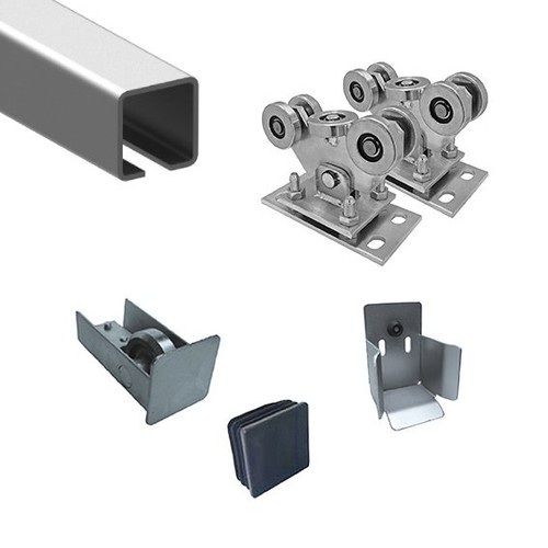 Schiebetor set 70x70 verzinkt - schiebetor,