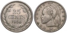 Republic of Liberia - 25 Cents 1966-2000 - verschiedene Jahrgänge