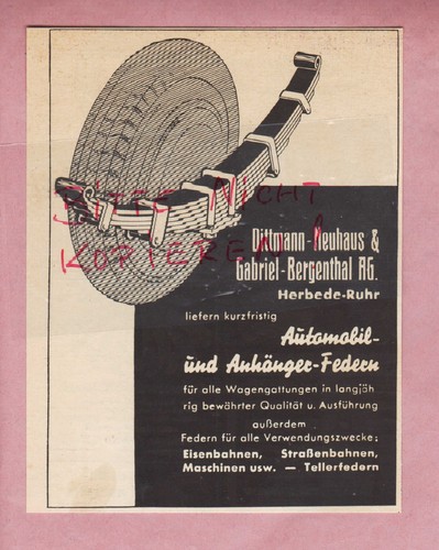 Herbede werbung 1937 - werbung,
