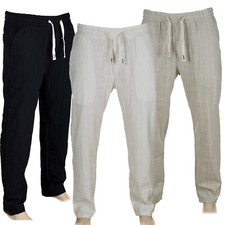 Herren leinen hose stoffhose - leinen,