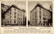 Ak Magdeburg an der Elbe, Palast-Hotel Bautz, Bahnhofstraße 13 - 11453177