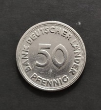 50 Pfennig Münze 1949 Bank