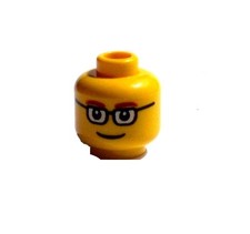 Lego 2x gelber Kopf mit Brille