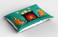 Kopfkissenbezug Modern Dekokissen Kamin Klassischer Entwurf mit den Männern,