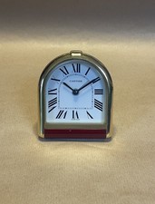 Cartier Reisewecker Gold Finish Quarz