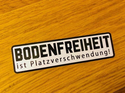 Bodenfreiheit aufkleber - bodenfreiheit,