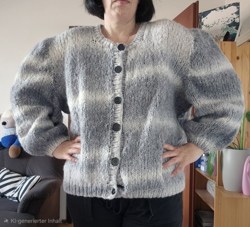 Handgestrickte kuscheljacke - kuscheljacke, im