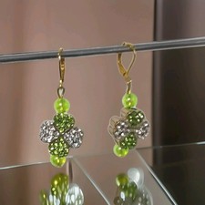 Ohrringe kleeblatt strass - ohrringe,