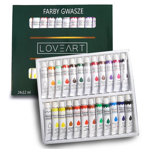 Loveart gouachefarben set - gouachefarben-set, 24