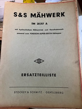 Ersatzteilliste S & S Mähwerk TM 20217 Fordson Super Dexta