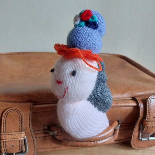 Strickpuppe schnecke eigene - strickpuppe,