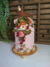 *DekoKuchen*Fake* Vogel* Geschenk* rostiger ZaunKönig*