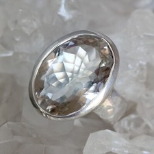 Bergkristall Heilstein Ring