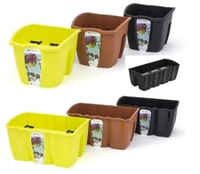 Blumenkasten Balkonkasten Geländerkasten Blumentopf Balkontopf 5 Farben 3 Größen