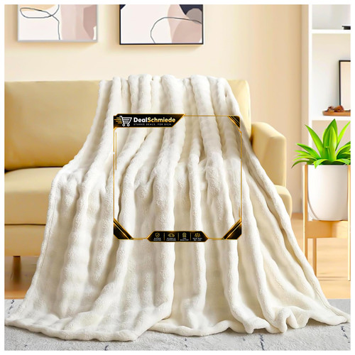 Kuscheldecke weiß flauschig - kuscheldecke,