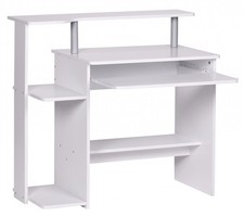WOHNLING Computertisch WL1.153 94x90,5x48,5 cm Weiß Schreibtisch Modern