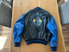 Uncle Sam Lederjacke, wie neu, blau, Größe M