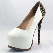Giaro High Heels Gr. 40 Pumps weiß Plateau (#3775)