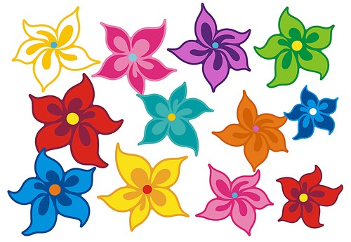 Blumen aufkleber hippie - aufkleber,