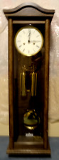 Regulator Wanduhr, Pendeluhr mit Seilzug, auf Rundgong, Original Kieninger