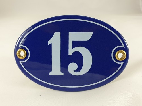 Emaille hausnummer oval 15 - hausnummer, nr.