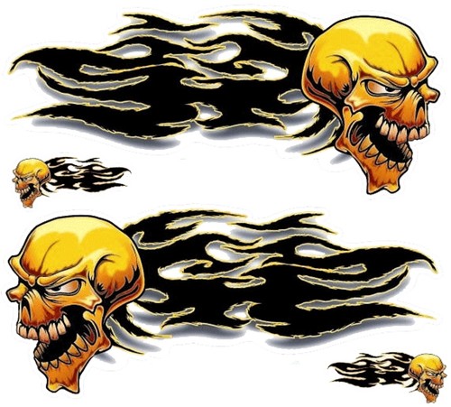 Aufkleber set totenkopf - aufkleber-set,