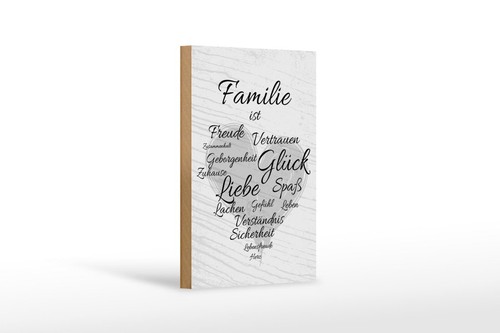 Holzschild familie ist - familie,