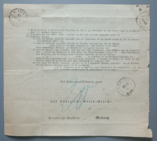 1878 Postbehändigungsschein von Lewitz nach Meseritz (Polen)