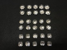 30 Schmucksteine Strass Knopf ca.10 – 13 mm Crystal Aufnähsteine Glitzersteine