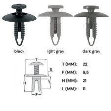 10x Spreizniet Clips
